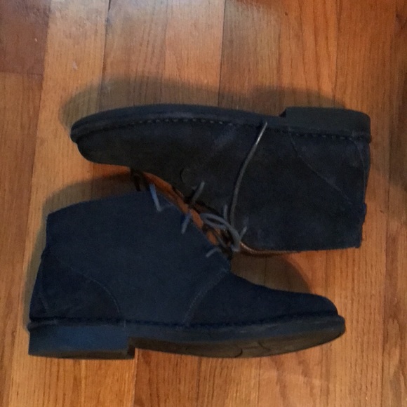 Blue suede lace up boots by Naturalizer - Picture 4 of 6